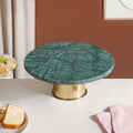 Luxe Green Marble Round Cake Stand Nestasia