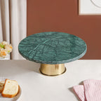 Luxe Green Marble Round Cake Stand Nestasia