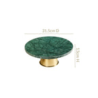 Luxe Green Marble Round Cake Stand Nestasia
