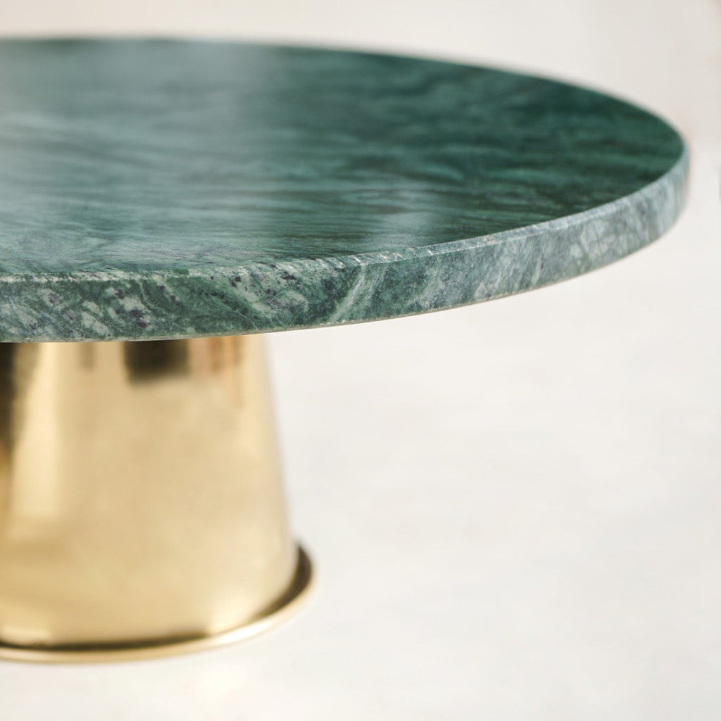 Luxe Green Marble Round Cake Stand Nestasia