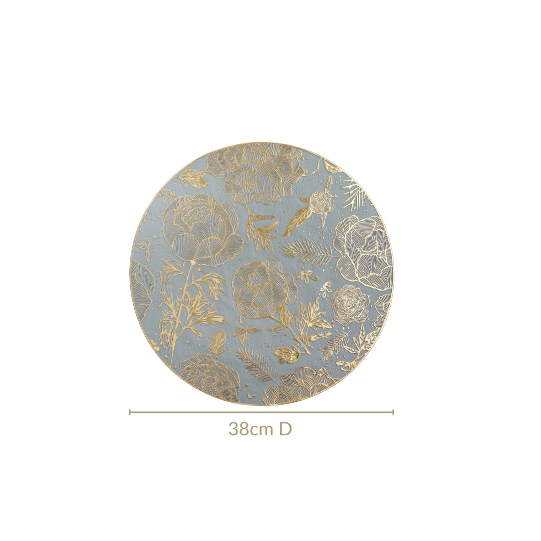 Luxe Grey Gold Table Mat Set Of 6 Nestasia