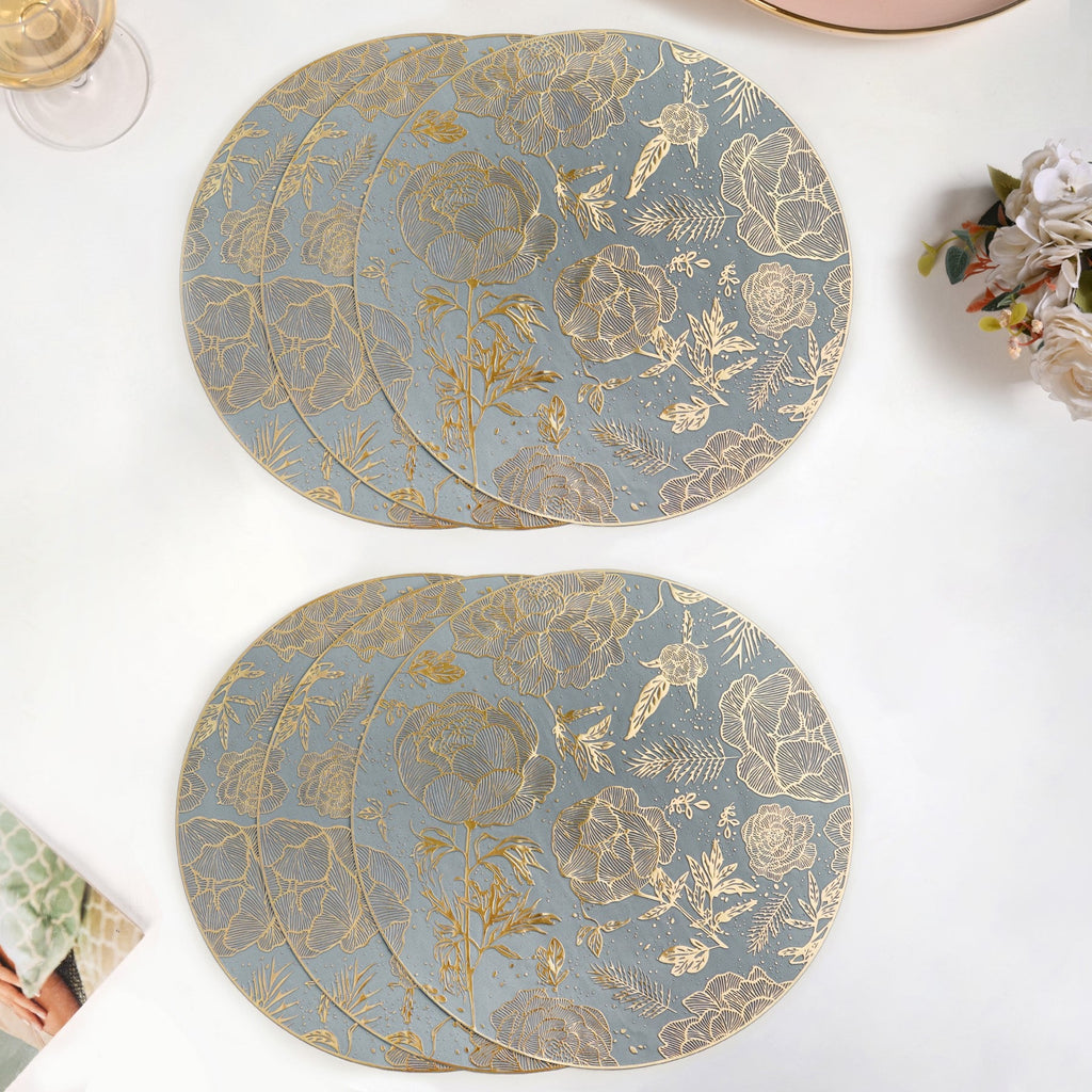 Luxe Grey Gold Table Mat Set Of 6 Nestasia