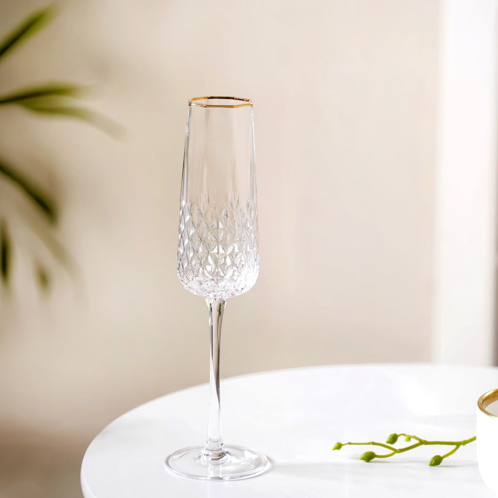 Luxe Champagne Glass Set Of 2 200ml Nestasia