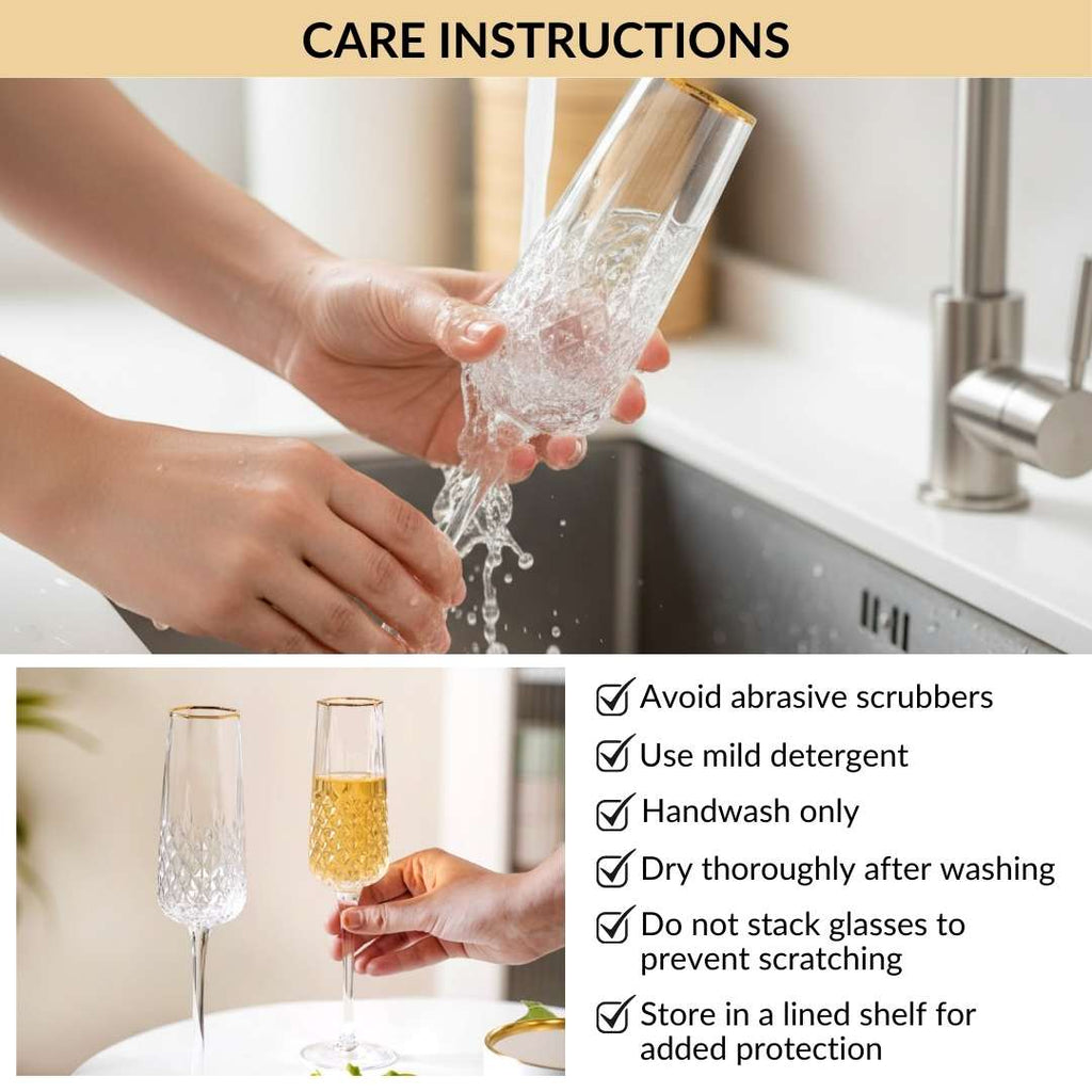 Luxe Champagne Glass Set Of 2 200ml Nestasia