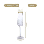 Luxe Champagne Glass Set Of 2 200ml Nestasia