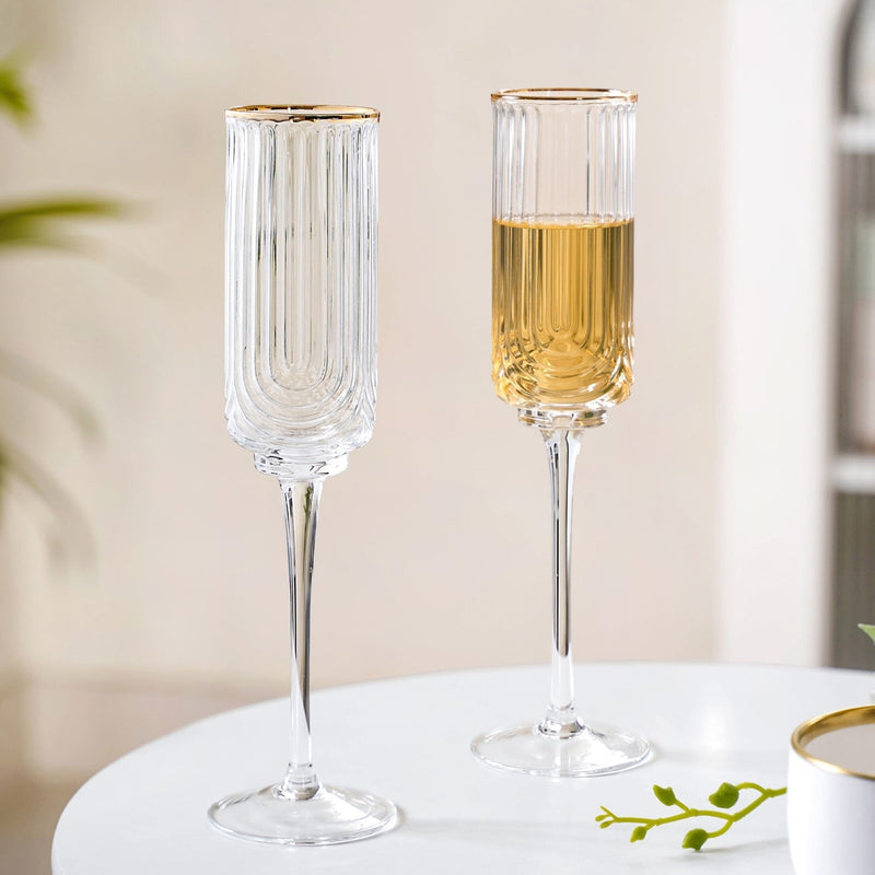 Luxe Champagne Glass Set Of 2 240ml Nestasia