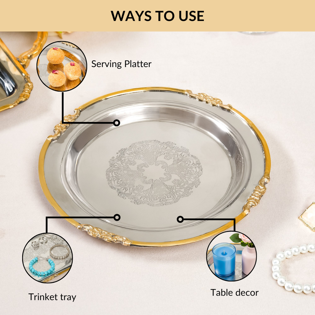 Luxe Dual Tone Decorative Tray Nestasia