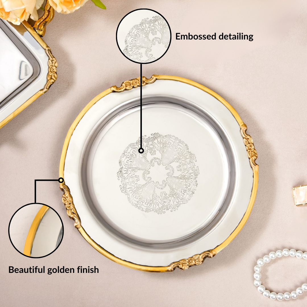 Luxe Dual Tone Decorative Tray Nestasia