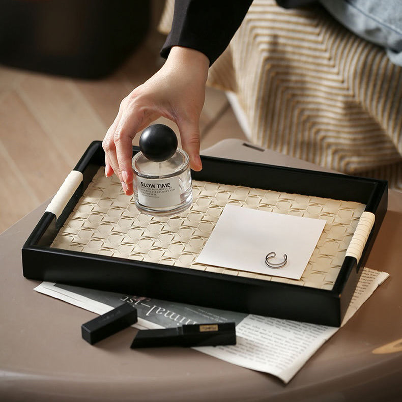 Luxe Table Top Organiser Tray Small Beige Nestasia