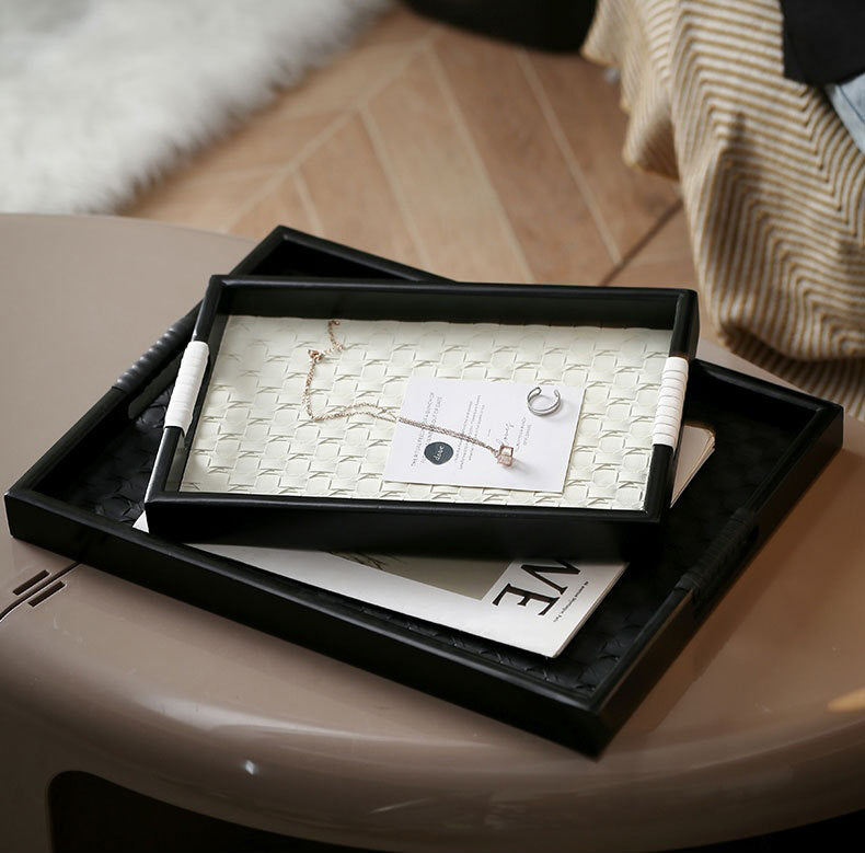 Luxe Table Top Organiser Tray Small White Nestasia