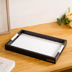 Luxe Table Top Organiser Tray Small White Nestasia