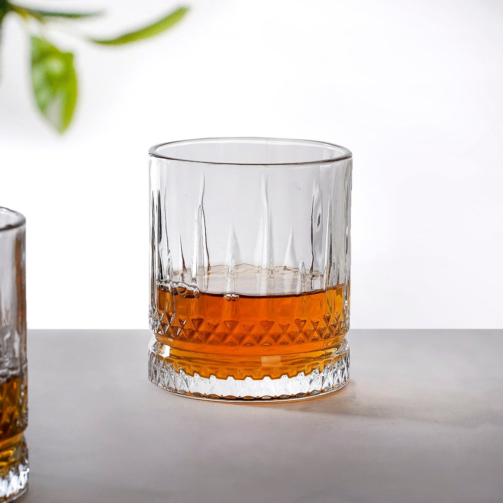 Set Of 6 Luxora Engraved Whiskey Glasses 380ml Nestasia