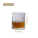 Set Of 6 Luxora Engraved Whiskey Glasses 380ml Nestasia