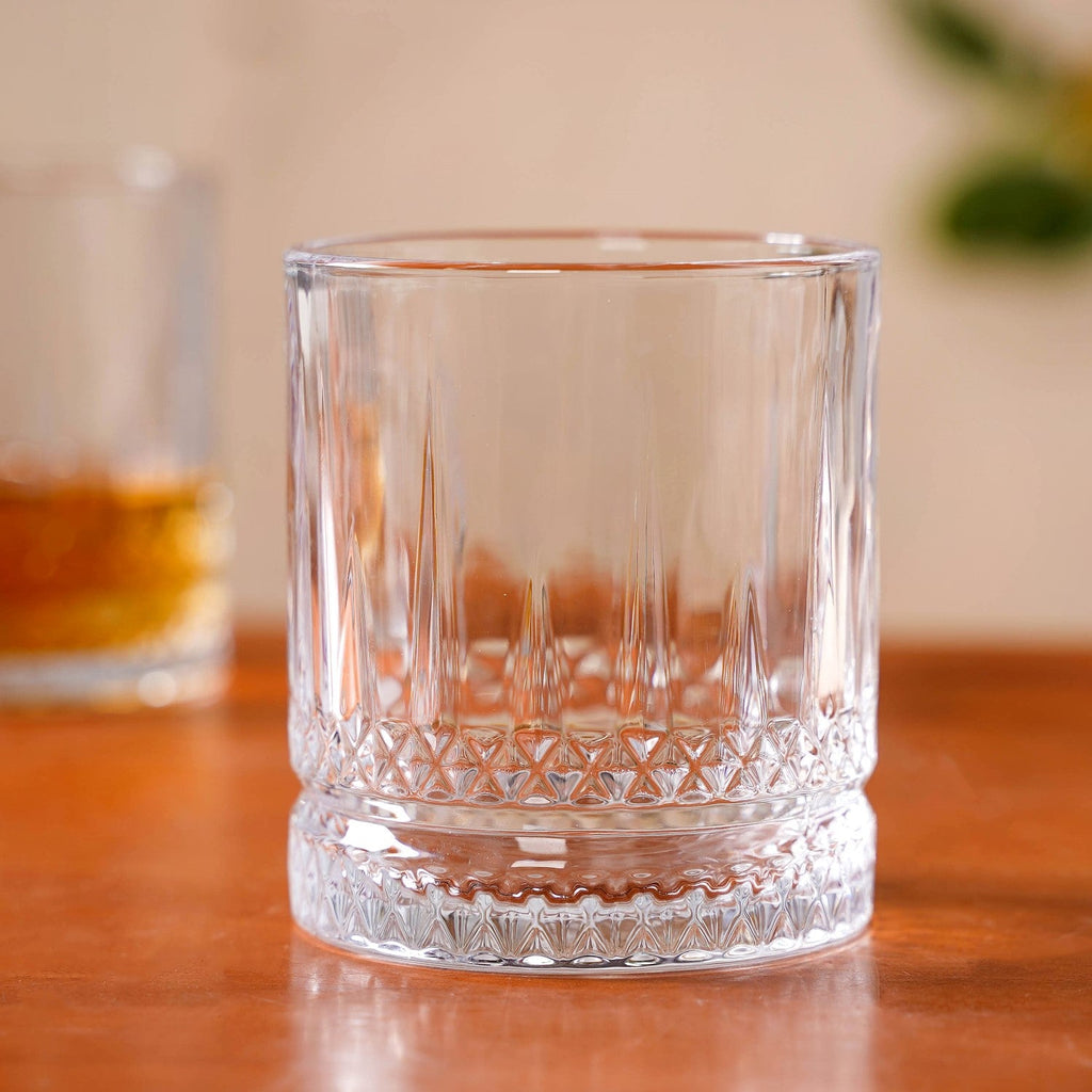 Set Of 6 Luxora Engraved Whiskey Glasses 380ml Nestasia