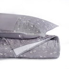 Luxury Embroidered King Size Bed Cover Grey Nestasia