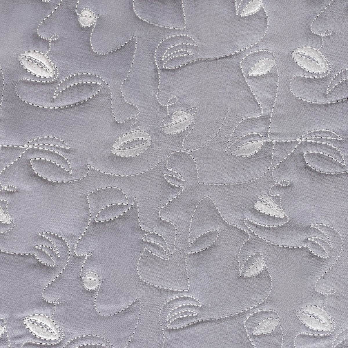 Luxury Embroidered King Size Bed Cover Grey Nestasia