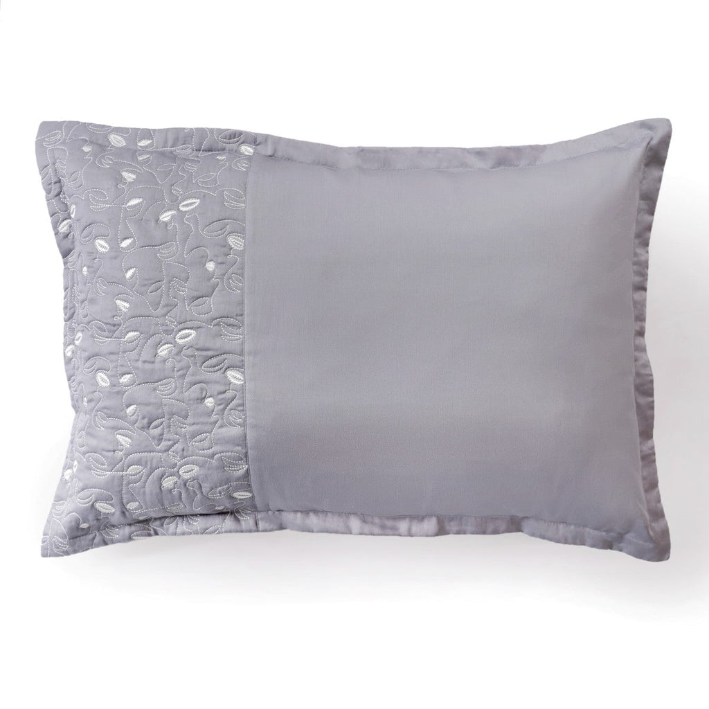 Luxury Embroidered King Size Bed Cover Grey Nestasia