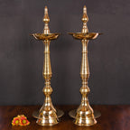 Brass Divine Samai Lamp Pair (25 Inch) Vedansh Craft