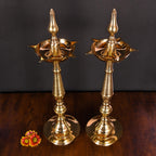 Brass Divine Samai Lamp Pair (25 Inch) Vedansh Craft