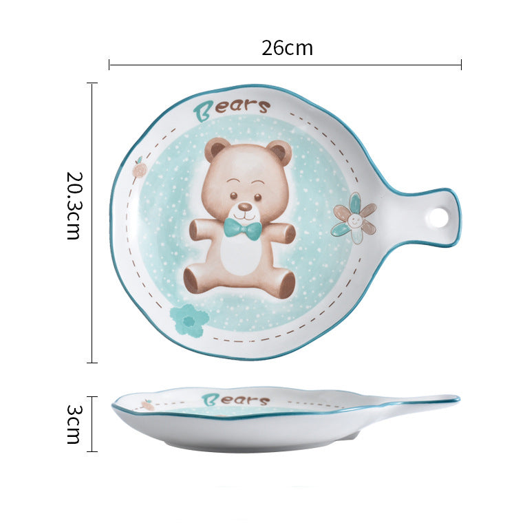 Bear Plate with Handle Nestasia