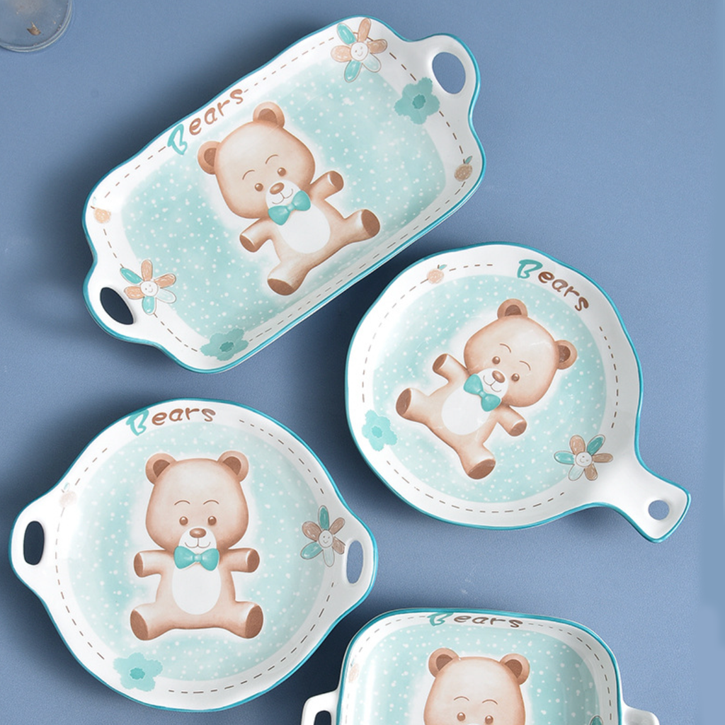 Bear Plate with Handle Nestasia