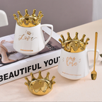 Royal Crown Love Coffee Cup With Lid 300 ml Nestasia