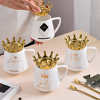 Royal Crown Love Coffee Cup With Lid 300 ml Nestasia