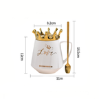 Royal Crown Love Coffee Cup With Lid 300 ml Nestasia