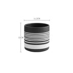 Striped Black and White Vase Nestasia