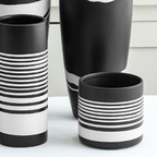 Striped Black and White Vase Nestasia