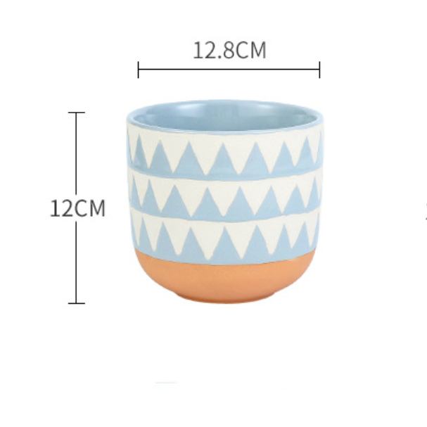 Chevron Pottery Vase Nestasia