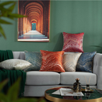 Luxury Embroidered Cushion Cover White Set of 2 17x17 Inch Nestasia