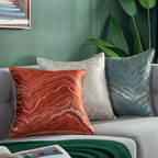 Luxury Embroidered Cushion Cover White Set of 2 17x17 Inch Nestasia