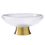 Ribbed Glass Decorative Fruit Bowl Nestasia