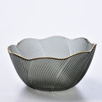 Wavy Glass Side Bowl Grey Nestasia