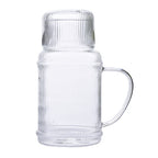 Modern Ribbed Glass Jug and Cup Set Nestasia