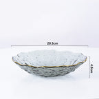 Glass Grey Dish Set of 3 Nestasia