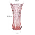 Pink Cut Glass Vase Nestasia