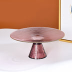 Glass Cake Stand Pink 13 inch Nestasia