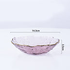 Glass Rose Dish Set of 3 Nestasia