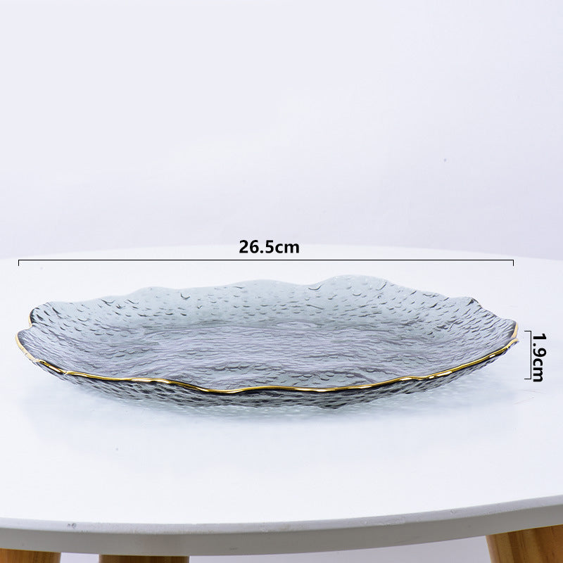 Glass Grey Dish Set of 3 Nestasia