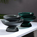Ribbed Grey Fruit Bowl Small Nestasia