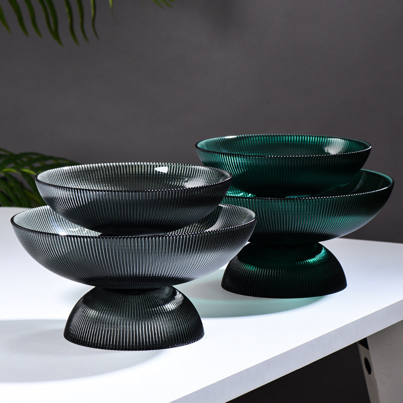 Ribbed Grey Fruit Bowl Small Nestasia