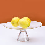 Sleek Glass Cake Stand 13 inch Nestasia