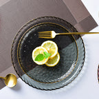 Glass Dinner Plate Grey Nestasia