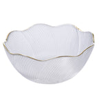 Wavy Glass Serving Bowl Nestasia