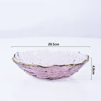 Glass Rose Dish Set of 3 Nestasia