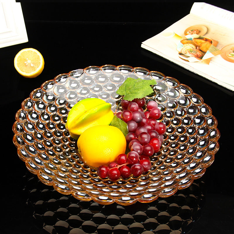 Amber Glass Decorative Fruit Bowl Nestasia