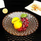 Amber Glass Decorative Fruit Bowl Nestasia