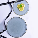 Glass Dinner Plate Grey Nestasia